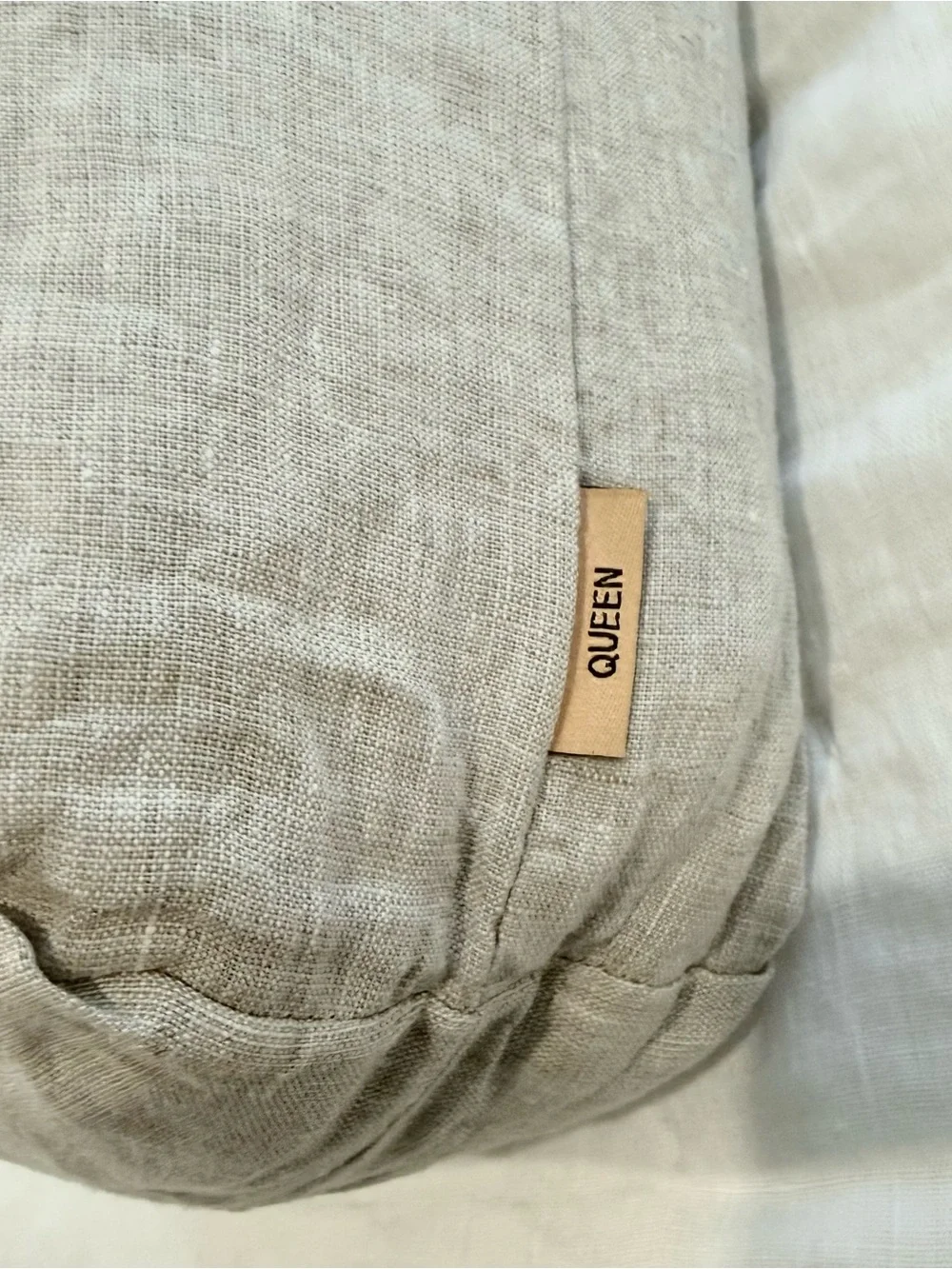 New Quince European Linen Fitted Sheet Set Queen - Natural Chambray $124